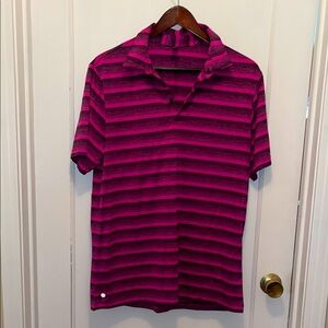 [adidas] Men’s Two-Color Striped Polo Shirt